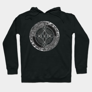 Moon Mandala at Midnight Hoodie